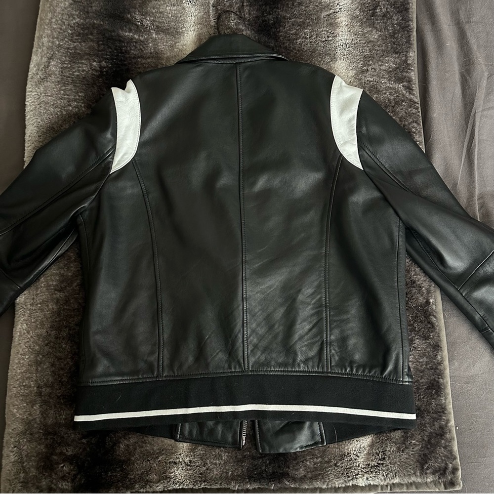 Karl Lagerfeld Leather Mens Jacket - Picture 6 of 10